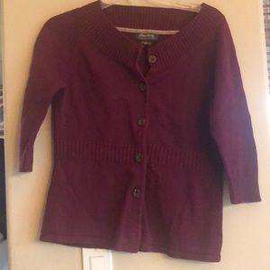 Maroon cardigan